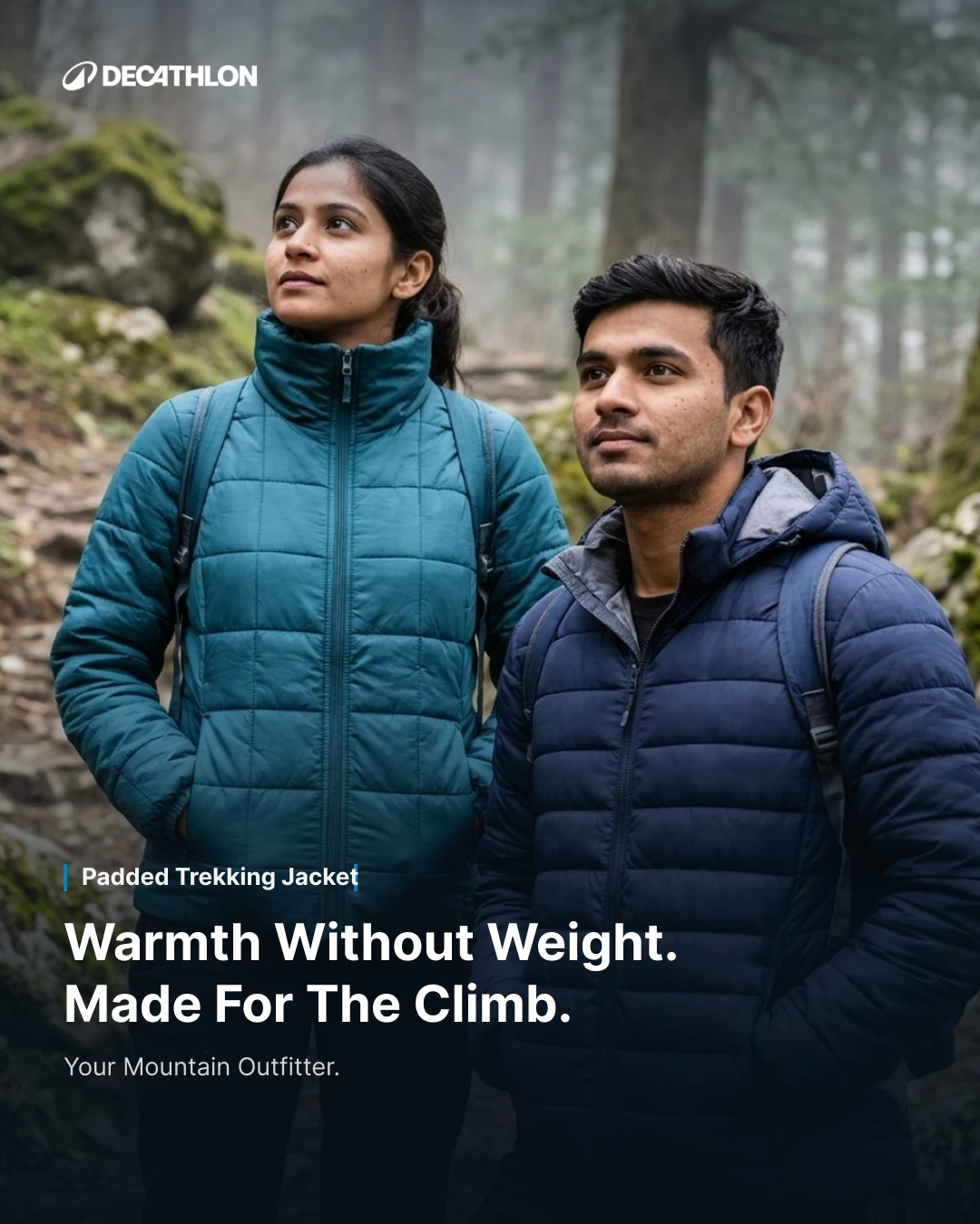 Variant four: the product name, the claim and the brand line stacked over the photograph.
